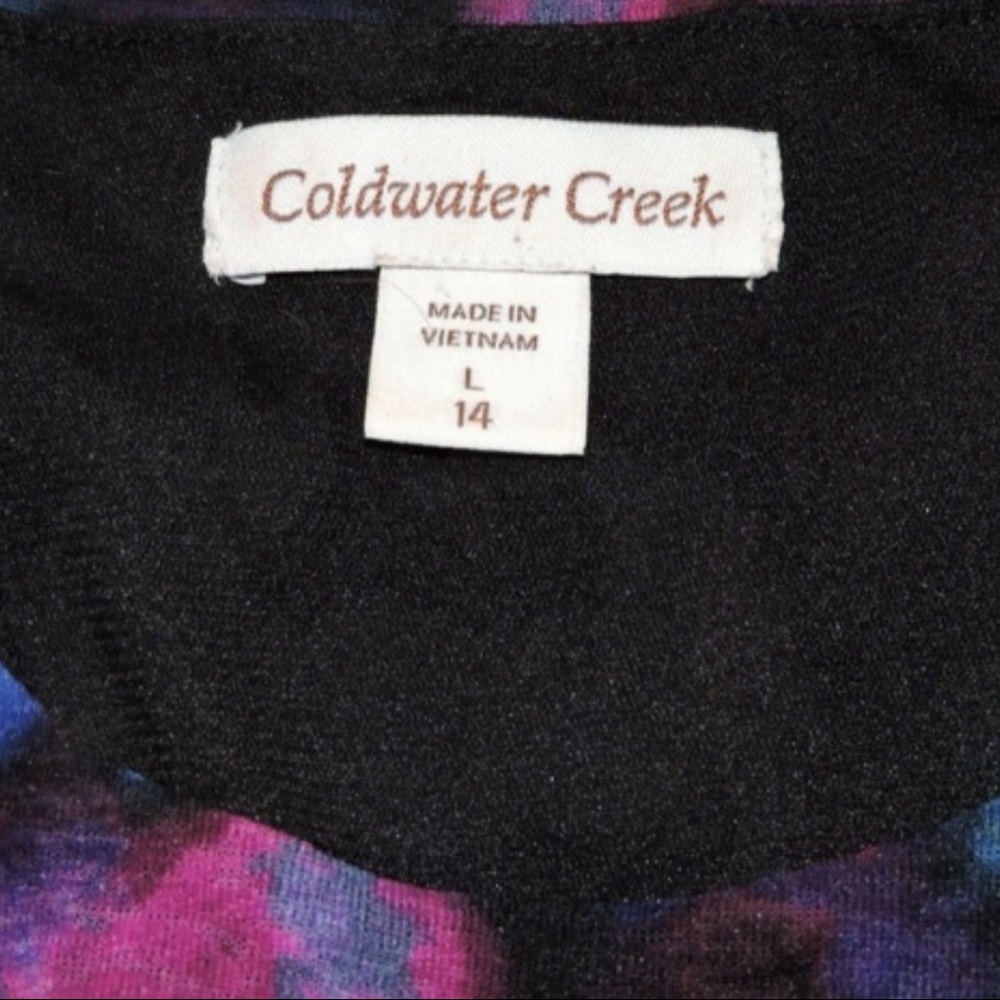 Coldwater Creek Spring Blouse Shirt Top Ruched 14 - Picture 5 of 7